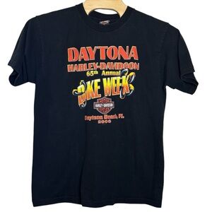 Harley Davidson Daytona Beach 65th Annual 2006‎ XL Tee Double Sided Made In USA